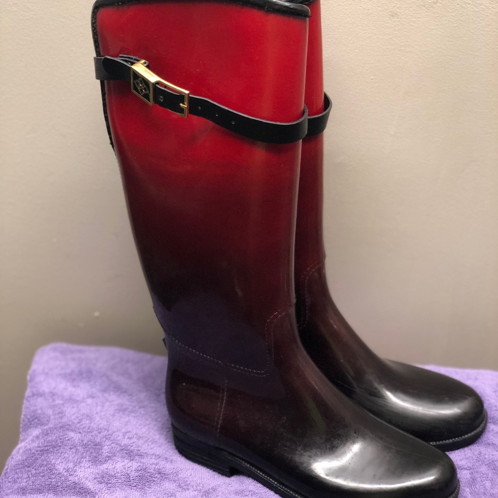 Women's Devon Red Ombre Rain-Boots